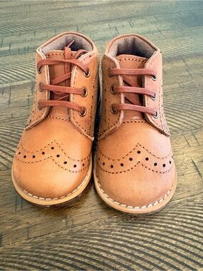 Josmo Toddler Boys Brown Wingtip Boots  4.5 New Classic Oxford Lace Up Walkers